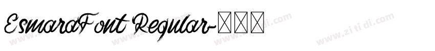EsmaraFont Regular字体转换
